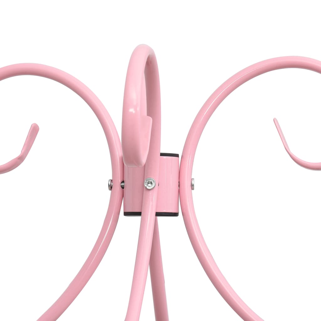 Letto a Baldacchino Rosa in Metallo 120x200 cm | homemem39