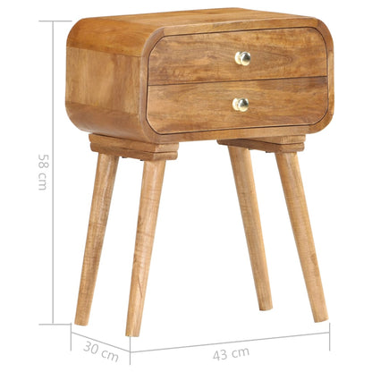 Comodino 40x30x58 cm in Legno Massello di Mango | homemem39