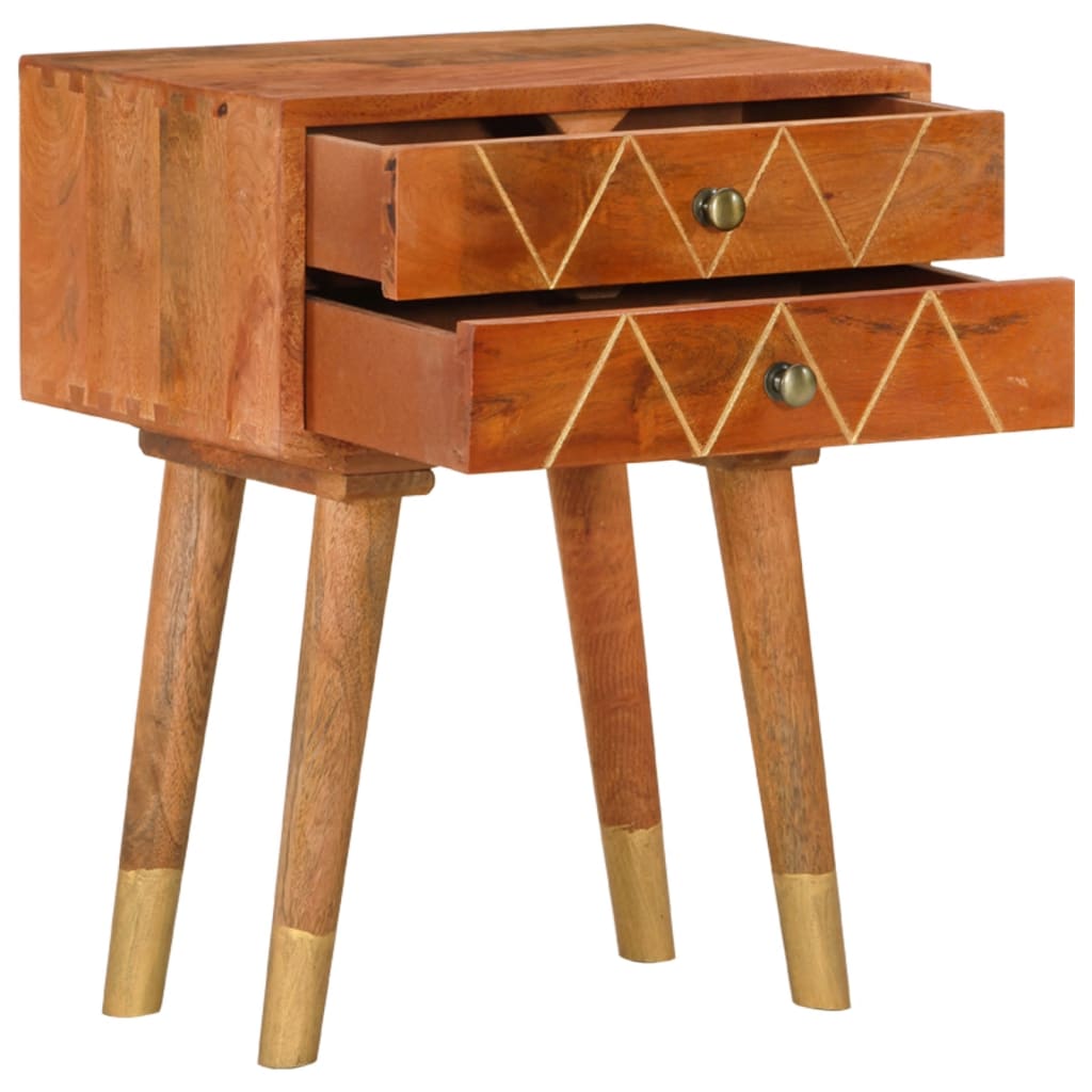 Comodino 40x30x58 cm in Legno Massello di Mango | homemem39