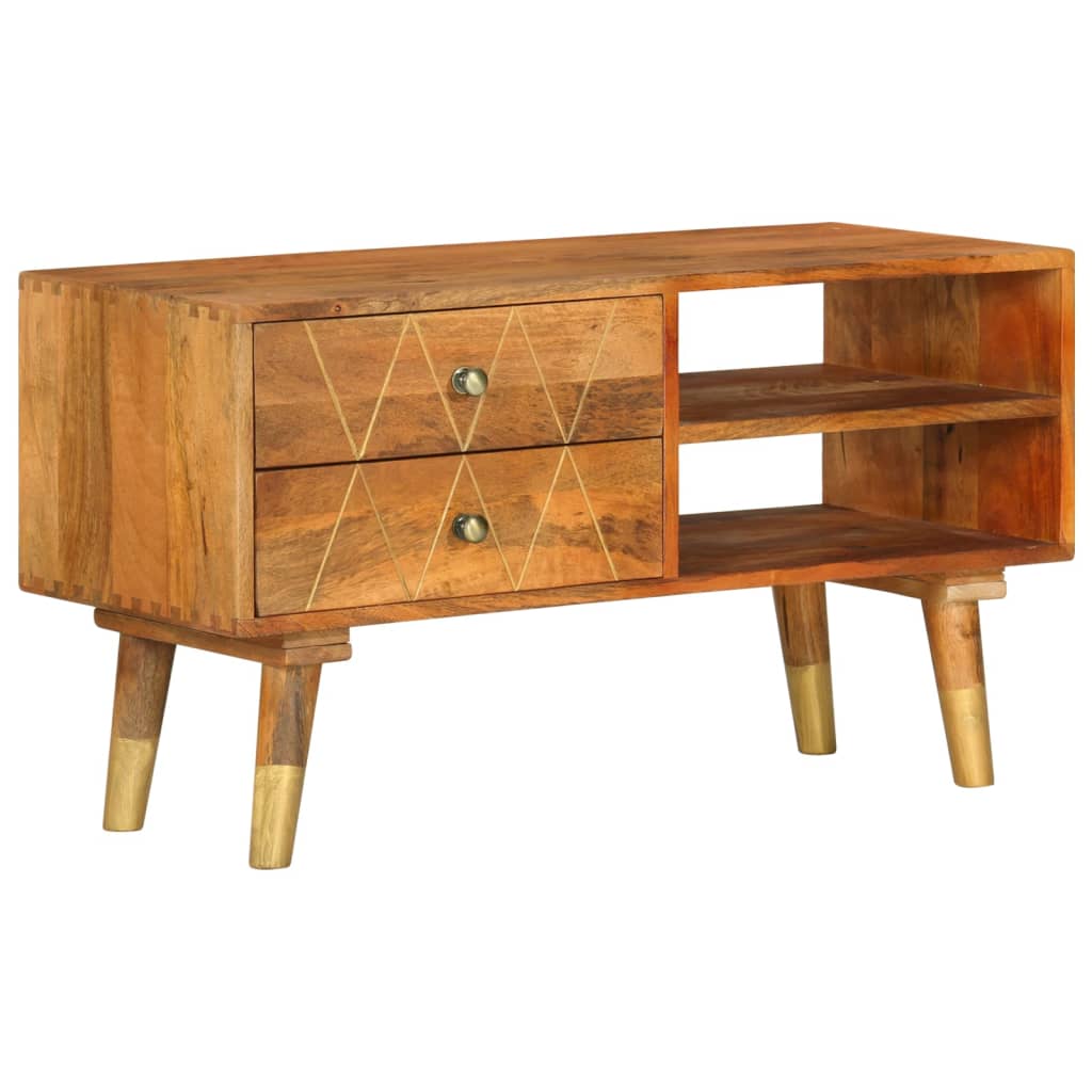 Mobile Porta TV 85x35x47 cm in Legno Massello di Mango | homemem39