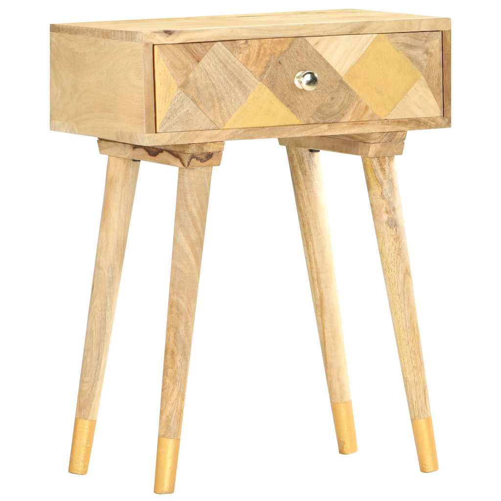 Comodino 40x30x58 cm in Legno Massello di Mango
