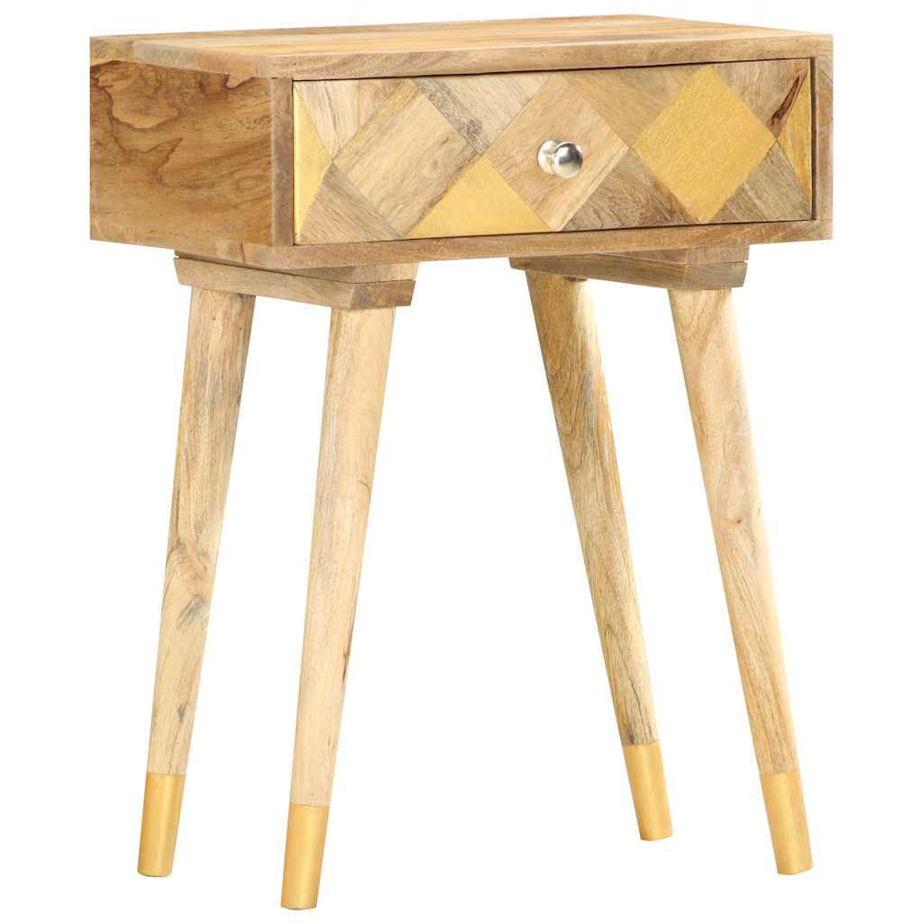 Comodino 40x30x58 cm in Legno Massello di Mango