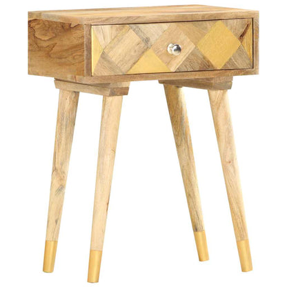 Comodino 40x30x58 cm in Legno Massello di Mango