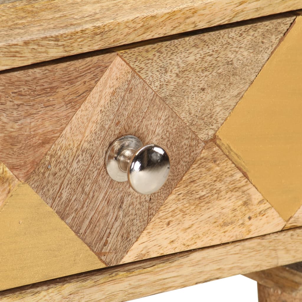 Comodino 40x30x58 cm in Legno Massello di Mango - homemem39
