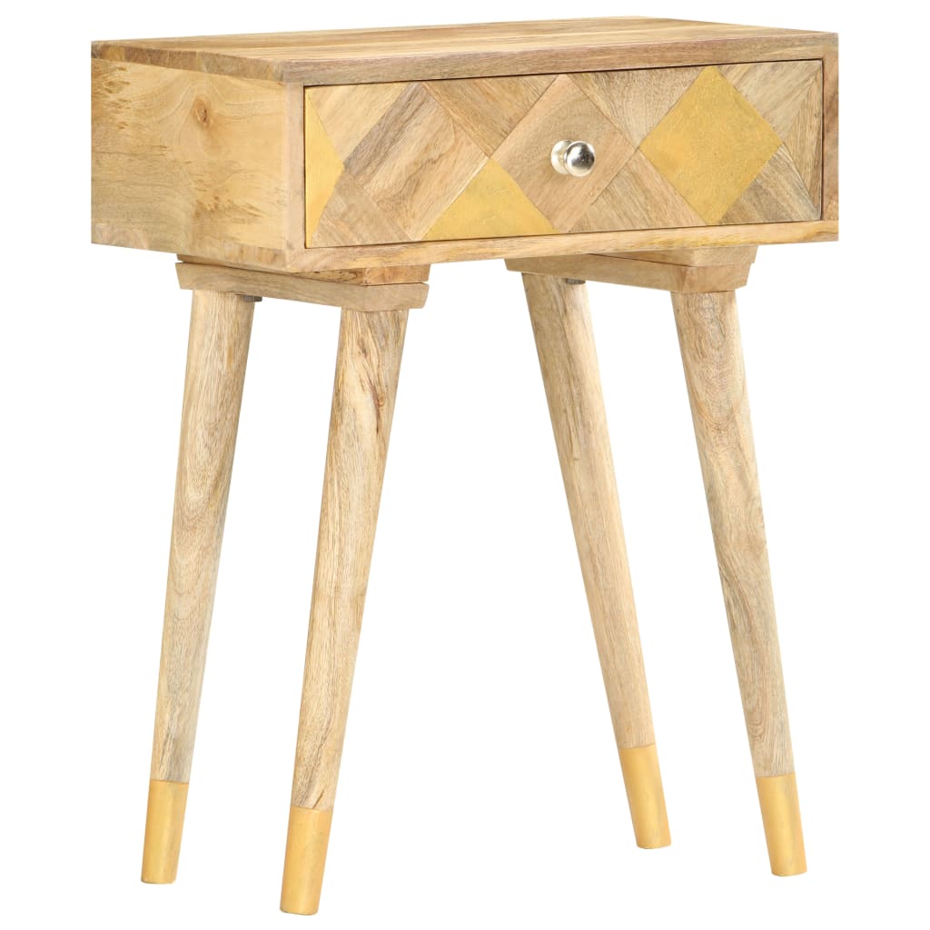Comodino 40x30x58 cm in Legno Massello di Mango | homemem39
