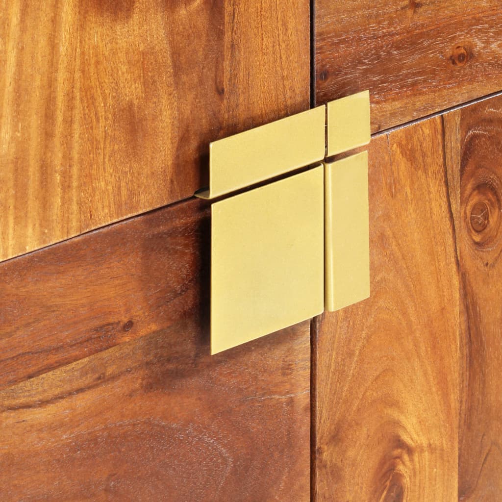 Credenza Alta 80x30x100 cm in Legno Massello di Acacia | homemem39