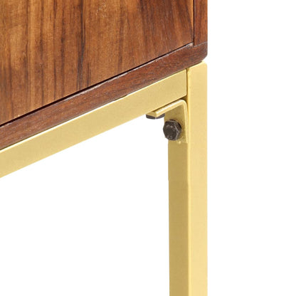 Credenza Alta 80x30x100 cm in Legno Massello di Acacia | homemem39