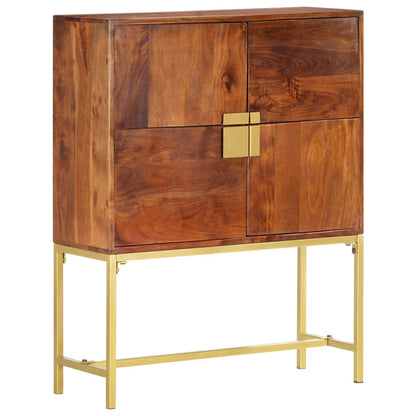 Credenza Alta 80x30x100 cm in Legno Massello di Acacia | homemem39