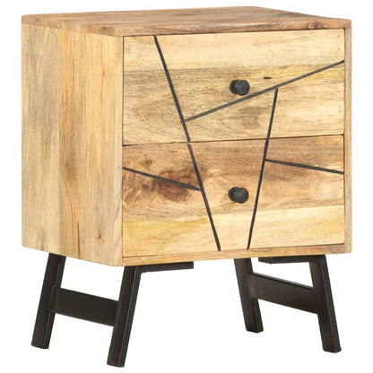 Comodino 40x30x50 cm in Legno Massello di Mango | homemem39