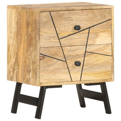 Comodino 40x30x50 cm in Legno Massello di Mango | homemem39