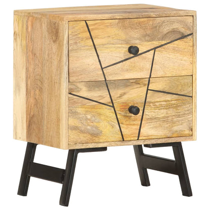 Comodino 40x30x50 cm in Legno Massello di Mango | homemem39