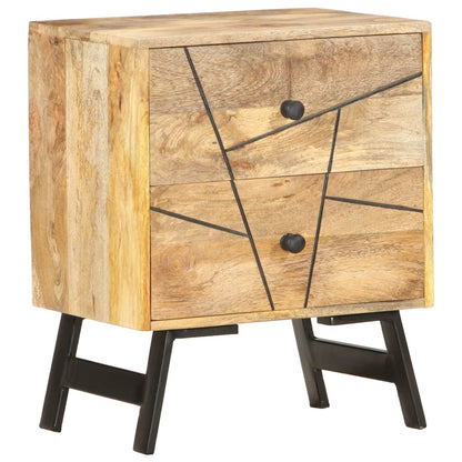 Comodino 40x30x50 cm in Legno Massello di Mango | homemem39