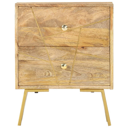 Comodino 40x30x50 cm in Legno Massello di Mango | homemem39