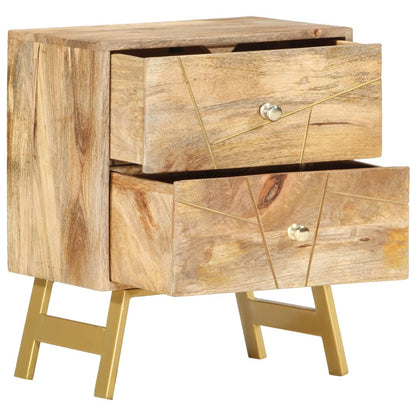 Comodino 40x30x50 cm in Legno Massello di Mango | homemem39