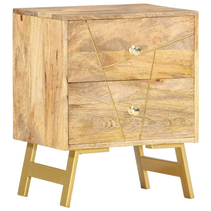 Comodino 40x30x50 cm in Legno Massello di Mango | homemem39