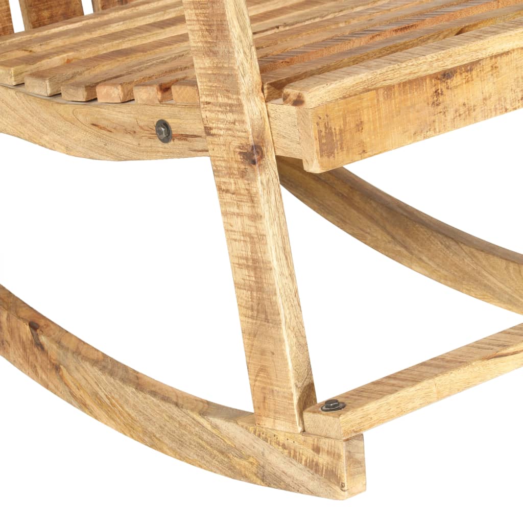 Sedia a Dondolo da Giardino in Legno Massello di Mango | homemem39
