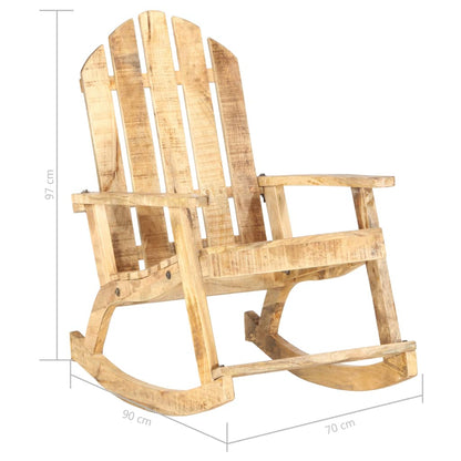 Sedia a Dondolo da Giardino in Legno Massello di Mango | homemem39
