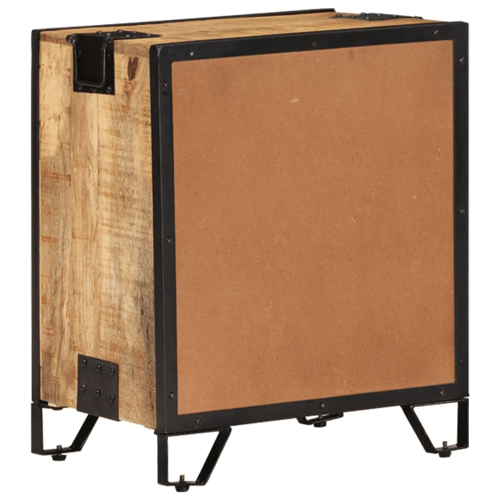 Comodino 43x30x51 in Legno Massello di Mango Grezzo | homemem39