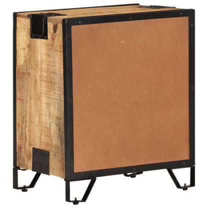 Comodino 43x30x51 in Legno Massello di Mango Grezzo | homemem39