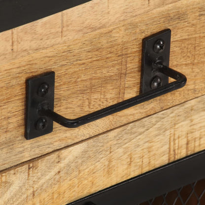 Comodino 43x30x51 in Legno Massello di Mango Grezzo | homemem39
