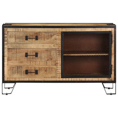 Credenza 100x31x60 cm in Legno Massello di Mango Grezzo - homemem39