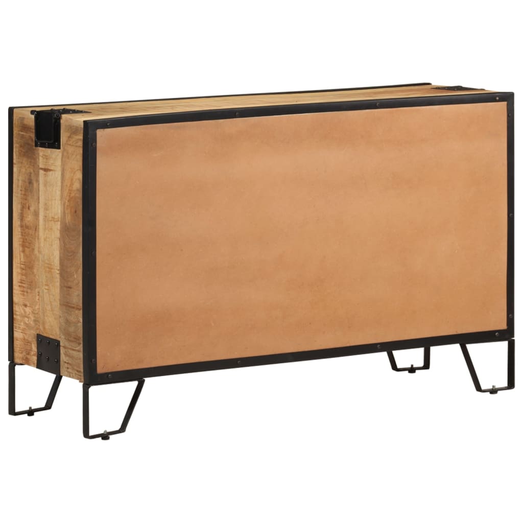 Credenza 100x31x60 cm in Legno Massello di Mango Grezzo - homemem39