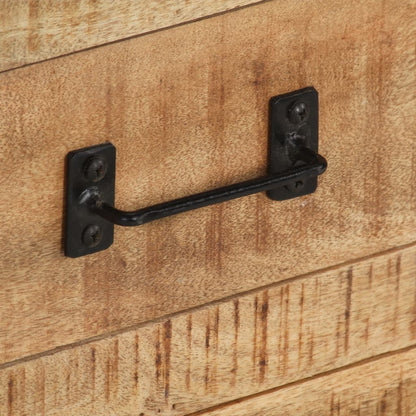 Credenza 100x31x60 cm in Legno Massello di Mango Grezzo - homemem39