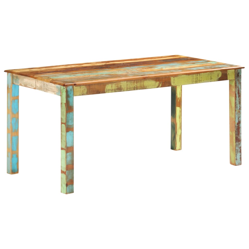 Tavolo da Pranzo in Legno Massello di Recupero 160x80x76 cm | homemem39