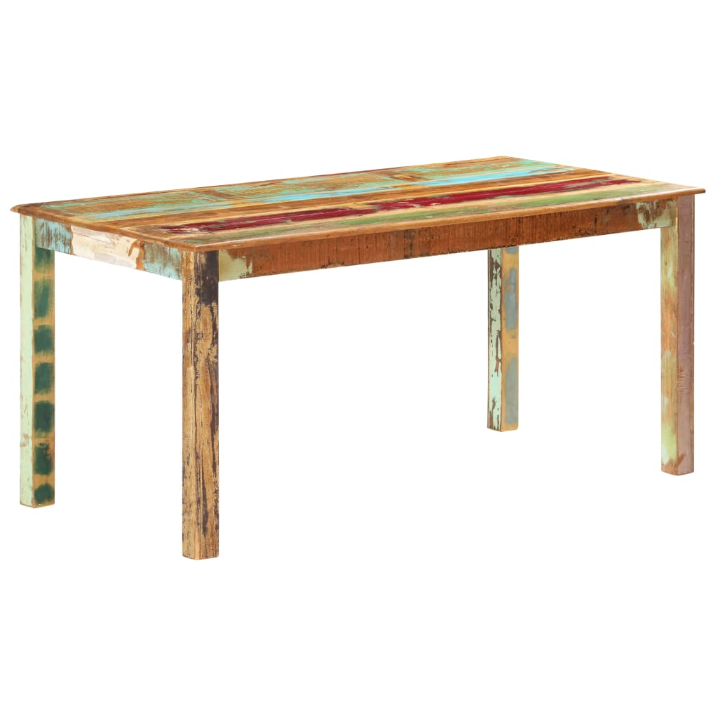 Tavolo da Pranzo in Legno Massello di Recupero 160x80x76 cm | homemem39