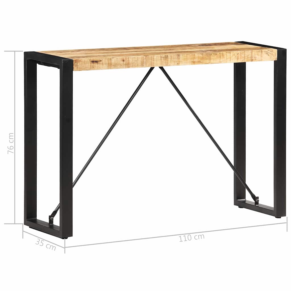 Tavolo Consolle 110x35x76 cm in Legno Massello di Mango