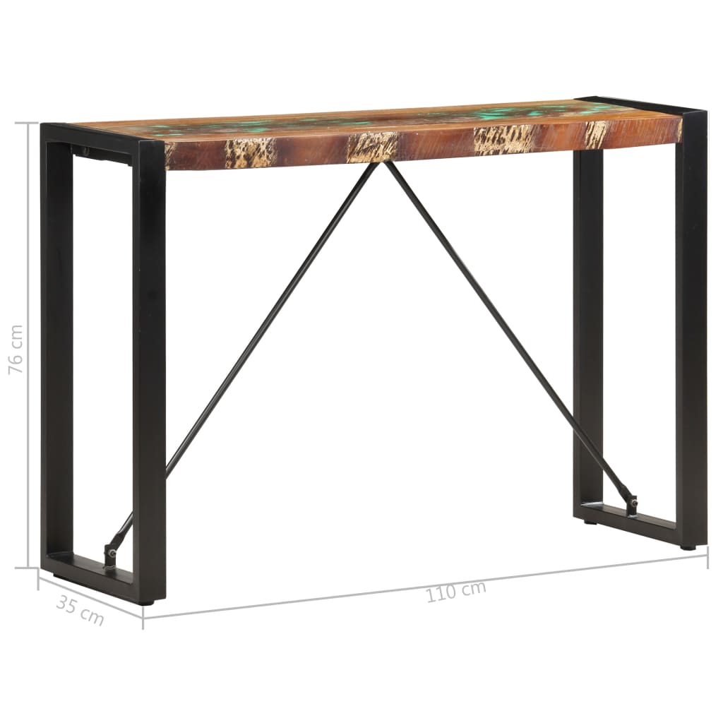 Tavolo Consolle 110x35x76 cm in Legno Massello di Recupero | homemem39
