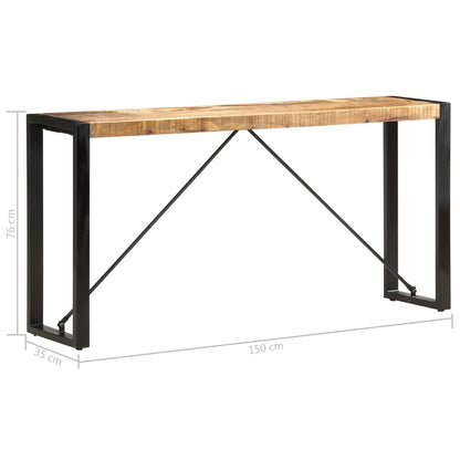 Tavolo Consolle 150x35x76 cm in Legno Massello di Mango | homemem39