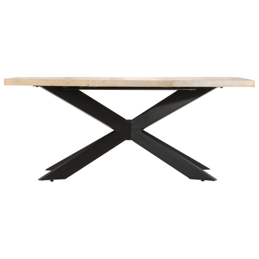 Tavolo da Pranzo 180x90x76 cm in Massello di Mango Sbiancato