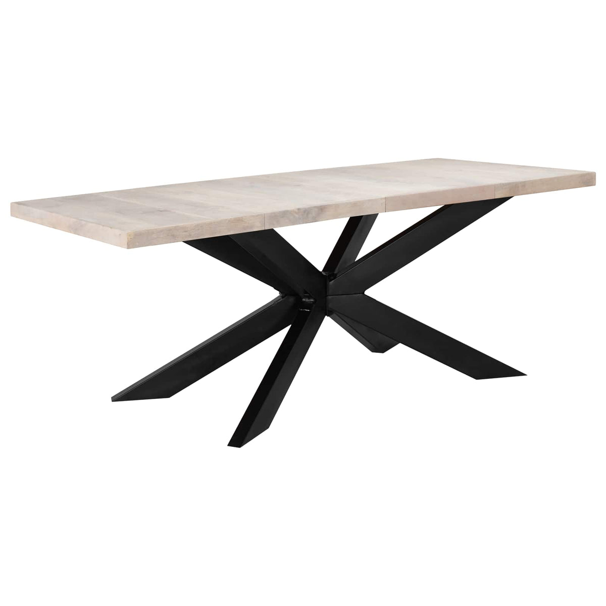 Tavolo da Pranzo 180x90x76 cm in Massello di Mango Sbiancato