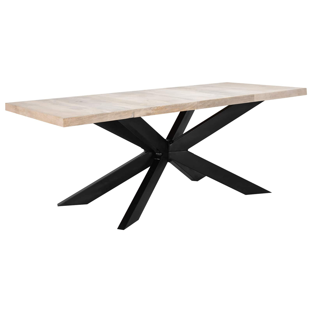 Tavolo da Pranzo 180x90x76 cm in Massello di Mango Sbiancato