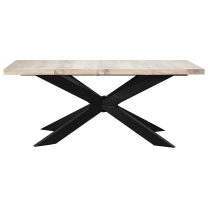 Tavolo da Pranzo 180x90x76 cm in Massello di Mango Sbiancato