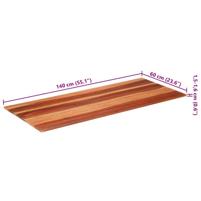 Piano Tavolo in Legno Massello di Acacia 15-16 mm 60x140 cm | homemem39