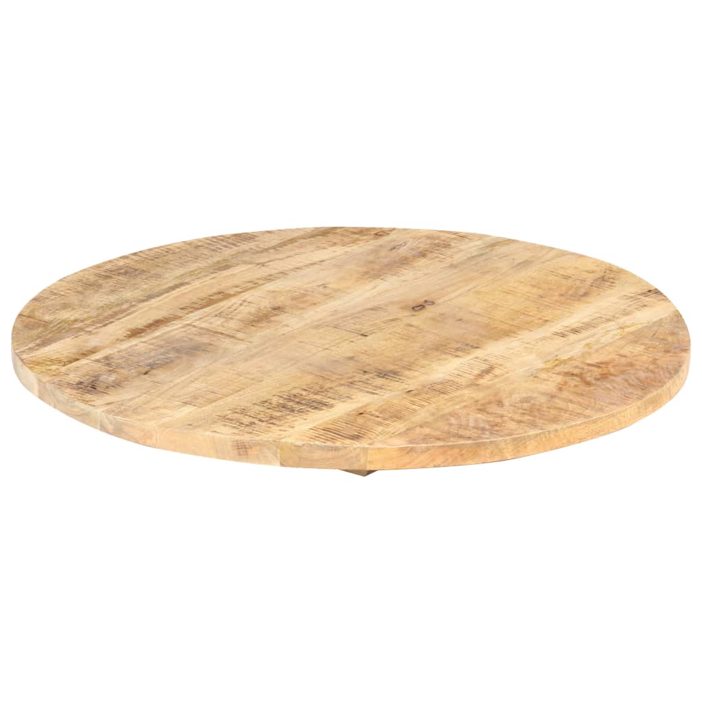 Piano Tavolo in Legno Massello di Mango Rotondo 25-27 mm 70 cm | homemem39