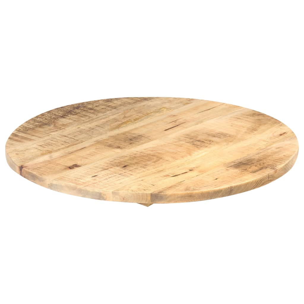 Piano Tavolo in Legno Massello di Mango Rotondo 25-27 mm 70 cm | homemem39