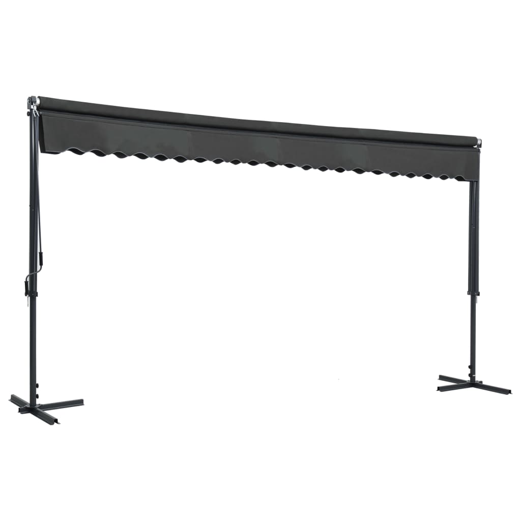 Tenda Parasole con Piedistallo 500x300 cm Antracite | homemem39