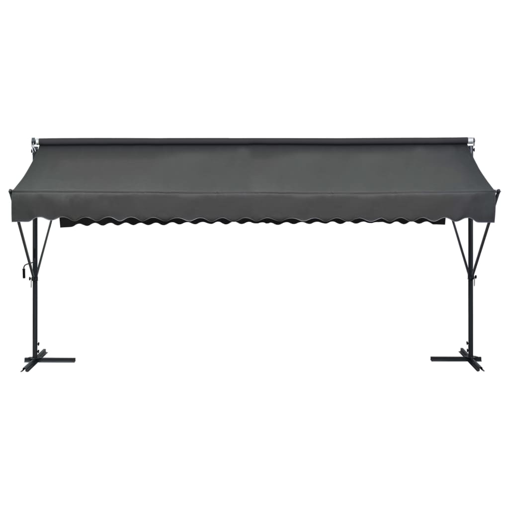 Tenda Parasole con Piedistallo 500x300 cm Antracite | homemem39