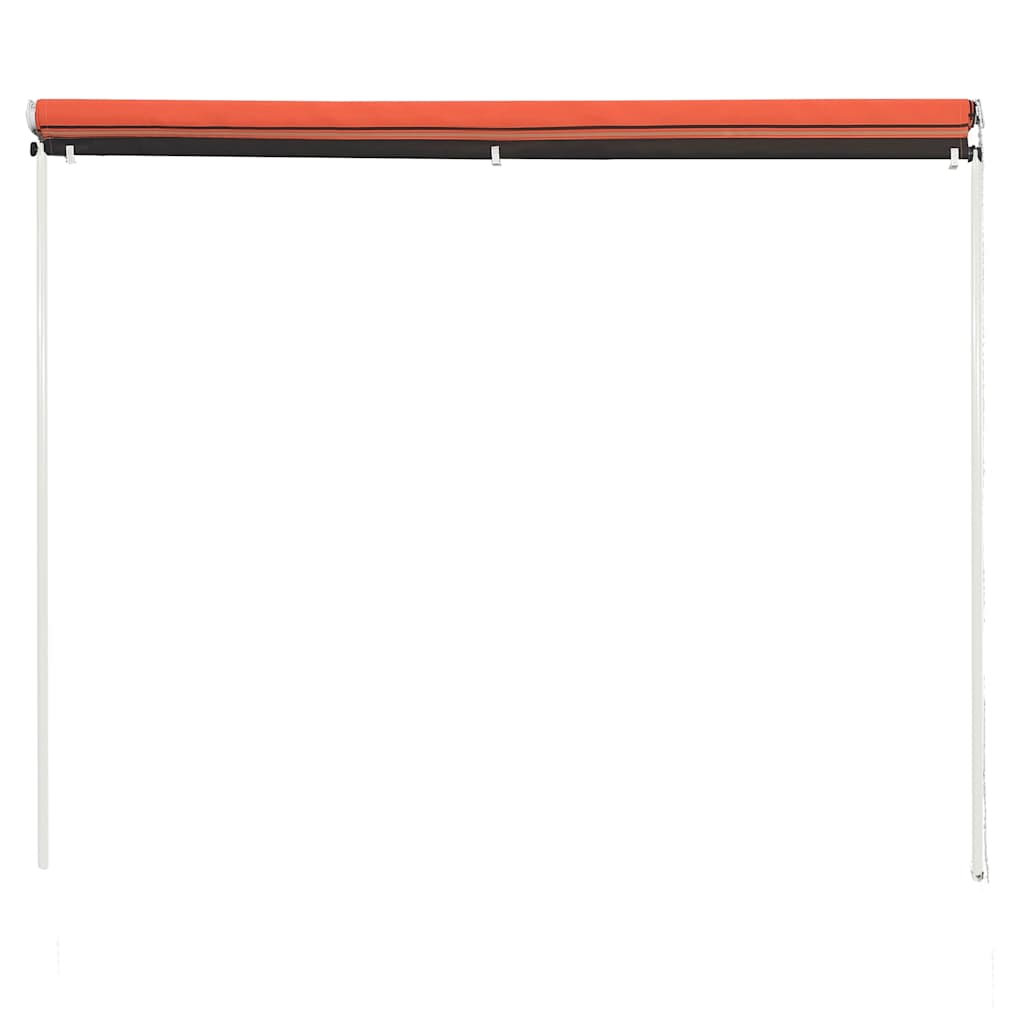 Tenda da Sole Retrattile 150x150 cm Arancione e Marrone