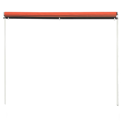 Tenda da Sole Retrattile 150x150 cm Arancione e Marrone