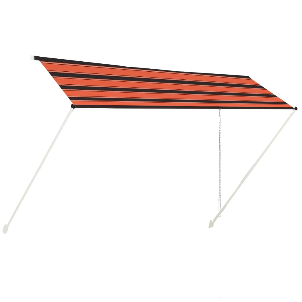 Tenda da Sole Retrattile 400x150 cm Arancione e Marrone