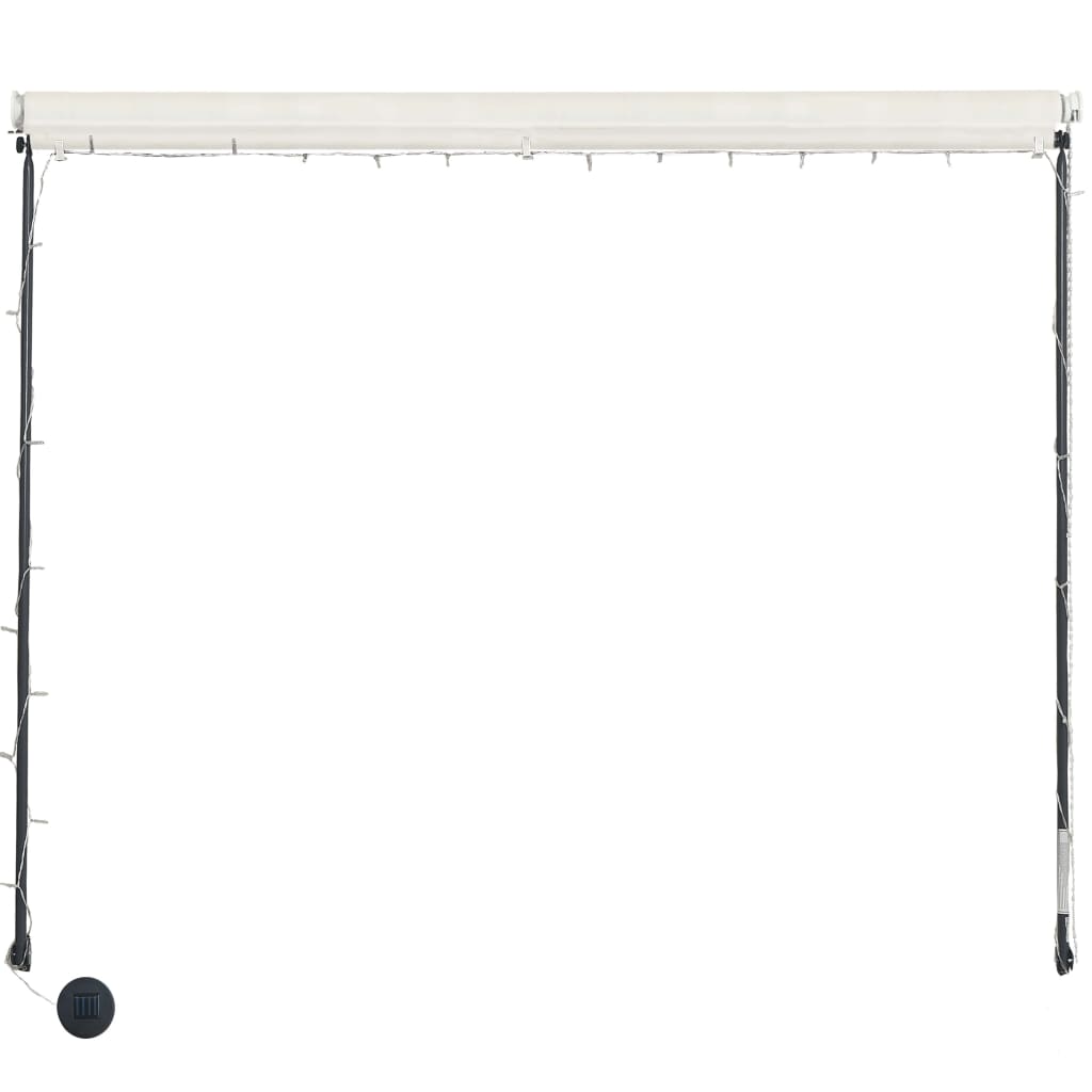 Tenda da Sole Retrattile con LED 200x150 cm Crema