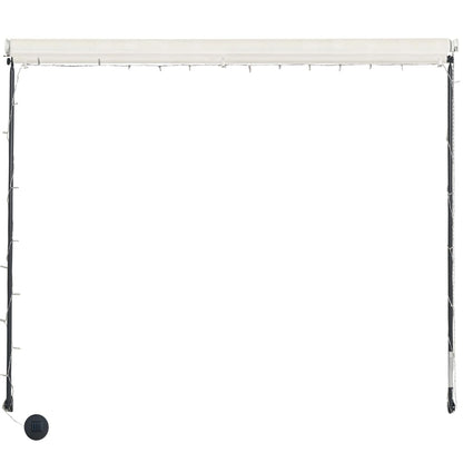 Tenda da Sole Retrattile con LED 200x150 cm Crema