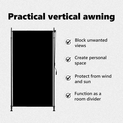 Tenda a Rullo per Esterni 120x270 cm Antracite