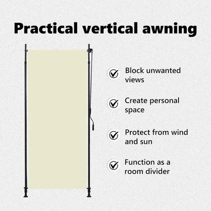Tenda a Rullo per Esterni 100x270 cm Crema
