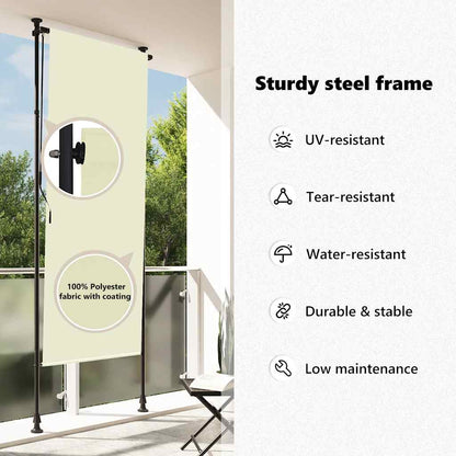 Tenda a Rullo per Esterni 120x270 cm Crema - homemem39