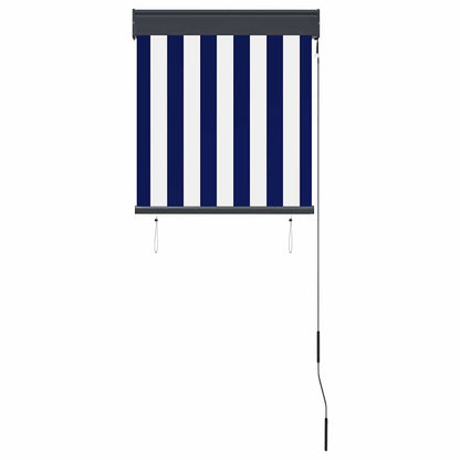 Tenda a Rullo per Esterni 60x250 cm Blu e Bianca